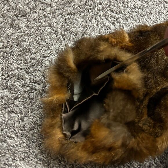 Vintage 60s Faux Fur Coat Patchwork Sears Fashions Brown Boho Hippie Jacket - Picture 5 of 10